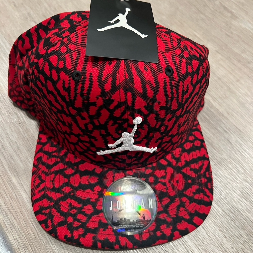 Jordan Red and Black Patterned Cap